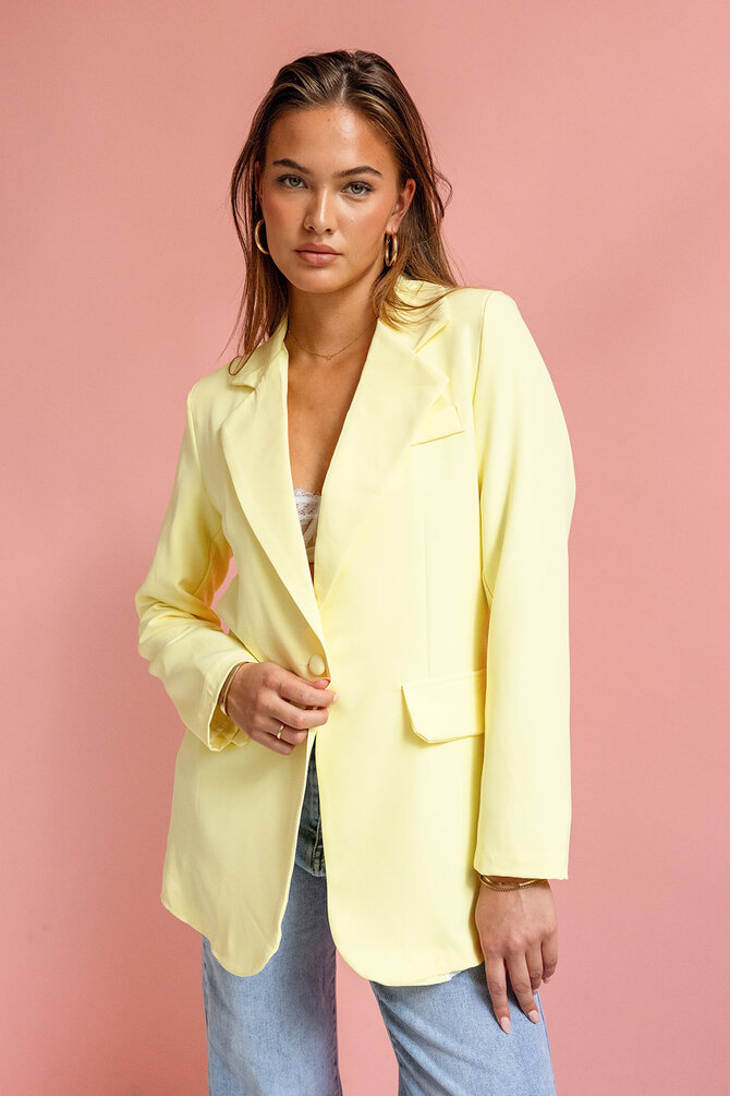 Oversized Blazer Floor - Geel