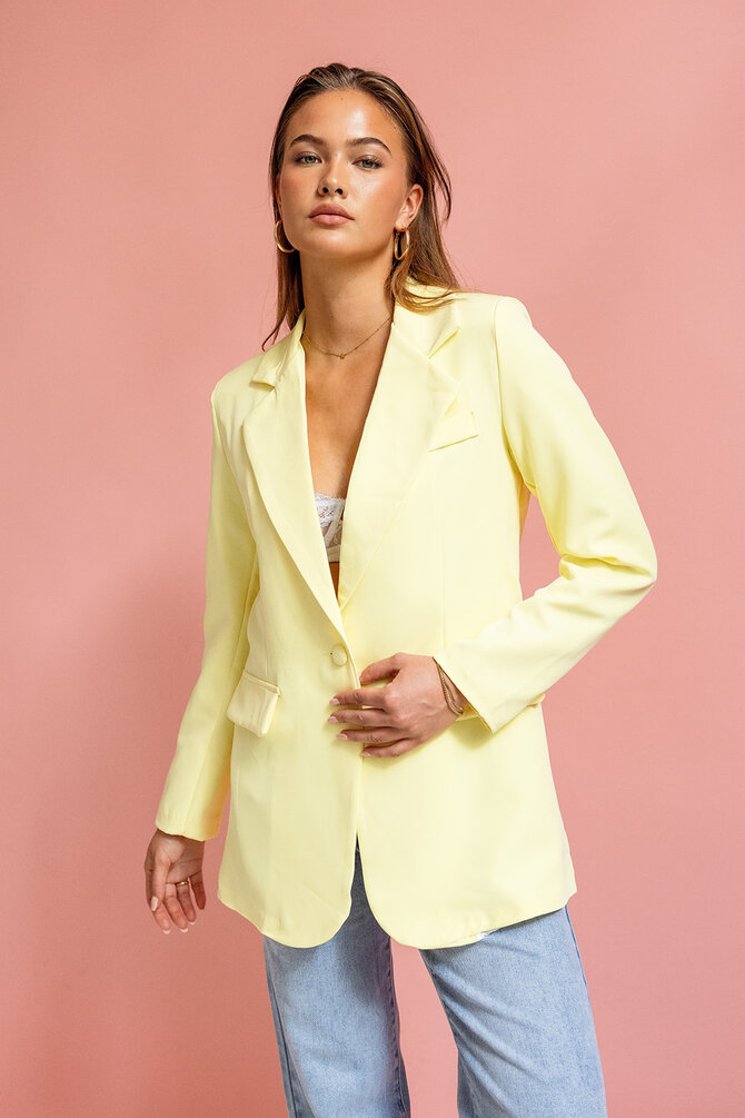 Oversized Blazer Floor - Geel