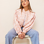 Bloemen Bomber Jas - Peach