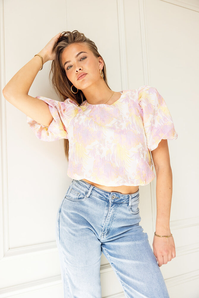 Bloemen Dessin Top - Roze
