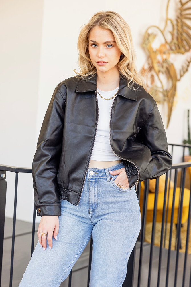 PU Jacket - Zwart