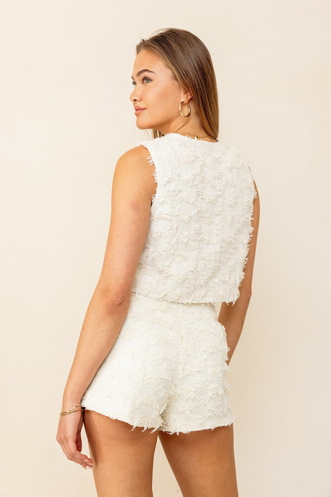 Boucle Skort - Wit