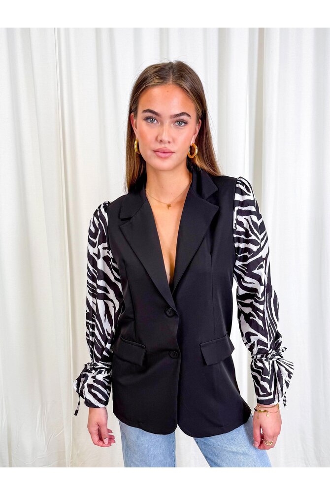 Blazer Zebra Mouwen
