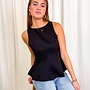 Peplum Top Kate - Zwart