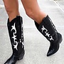 PU Cowboy Laarzen Fiona - Zwart