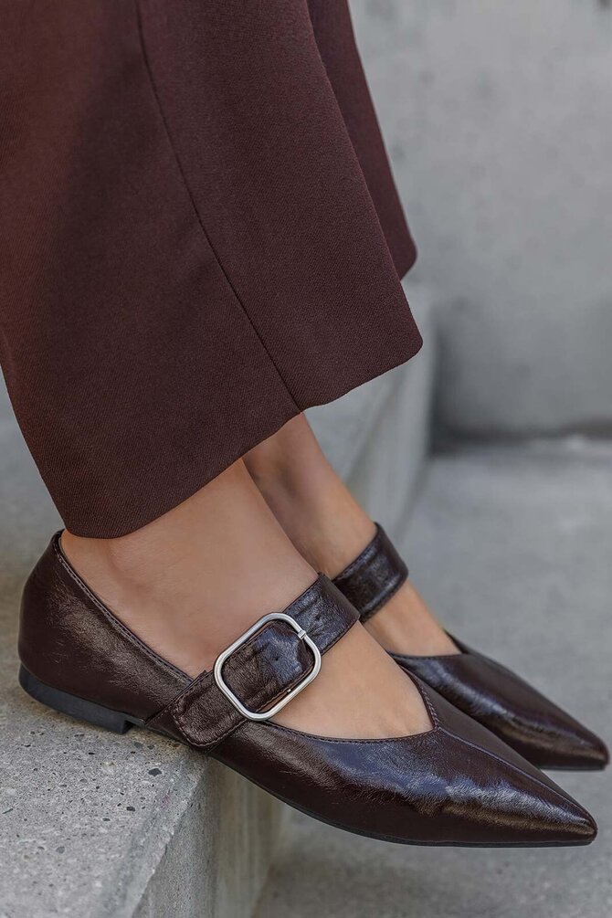 Bruine PU Loafers