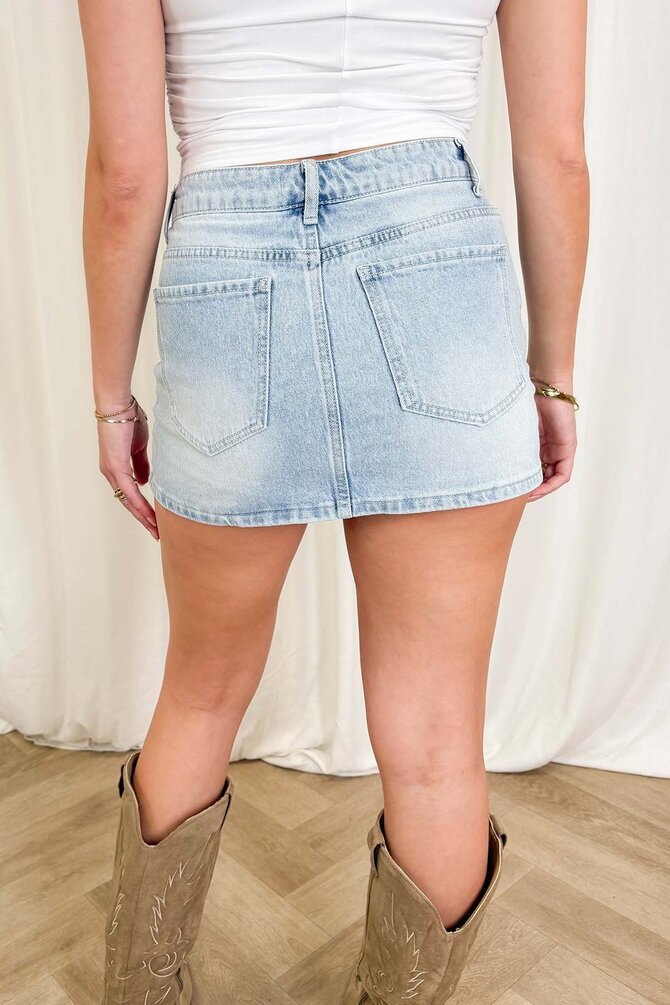 Denim Skort Yasmina - Blauw