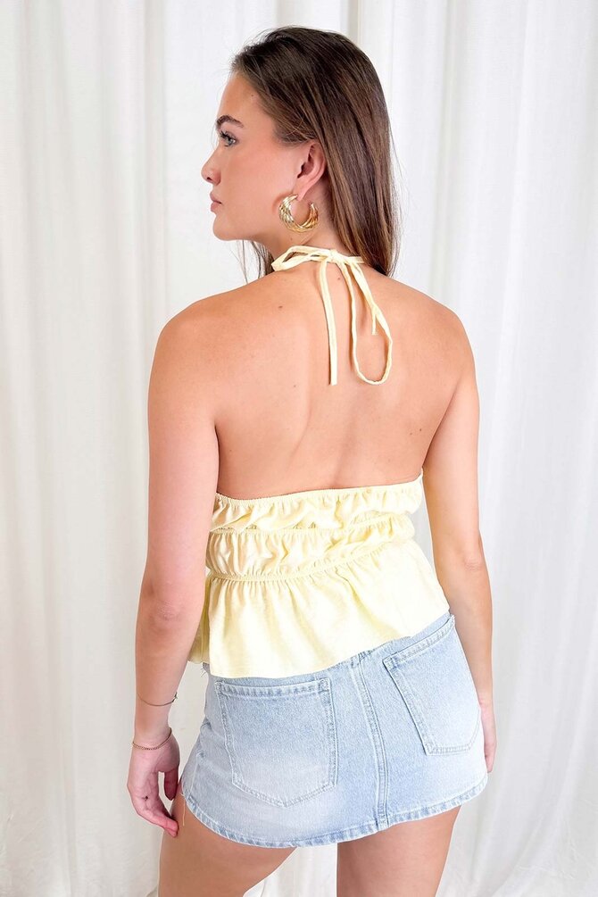 Halter Top Cindy - Geel