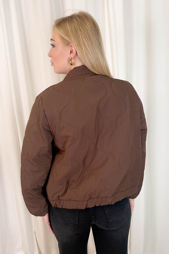 Gewatteerde Bomberjack Mary - Choco