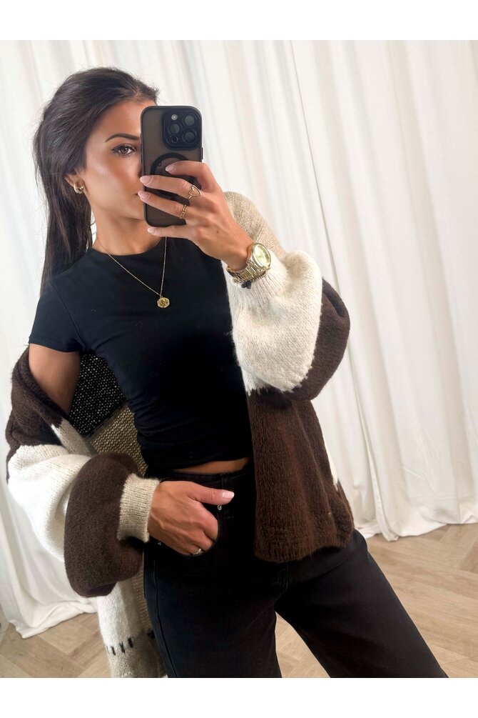 Bruine Oversized Vest