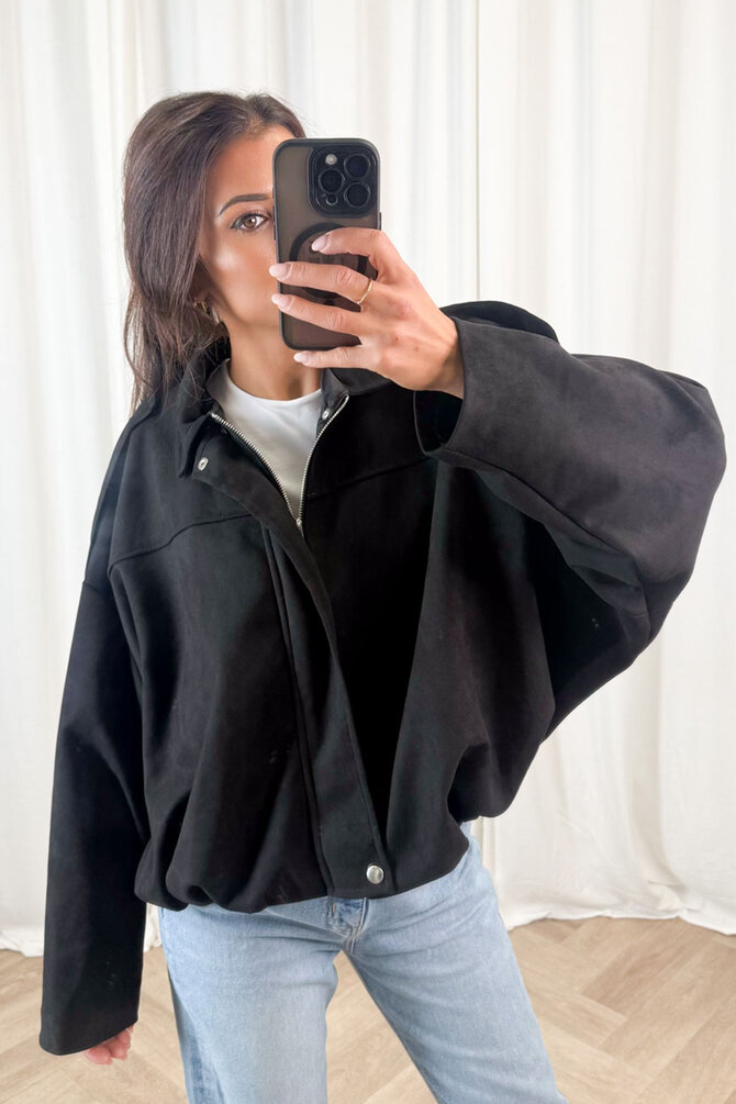 Suede Jacket Sue - Zwart