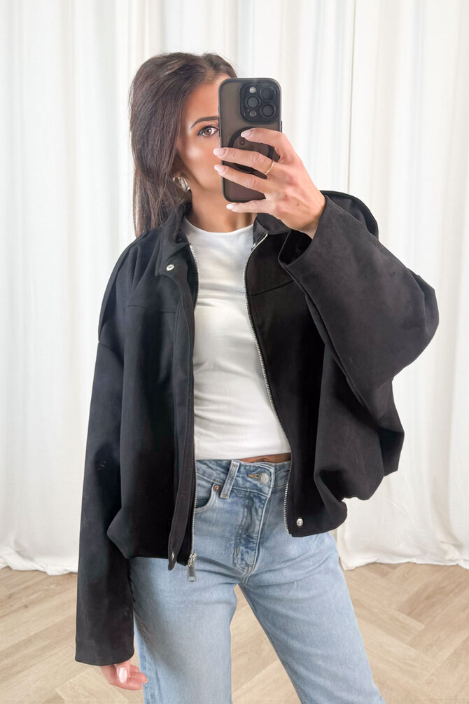 Suede Jacket Sue - Zwart