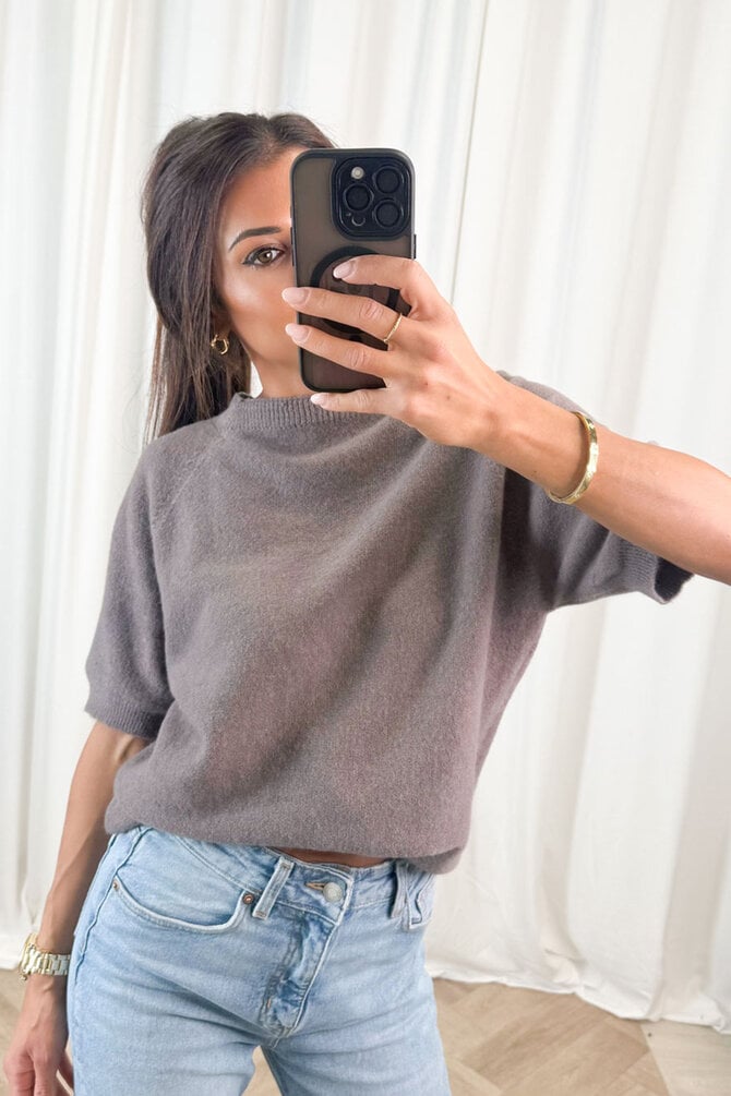 Gebreide Top Olivia - Taupe