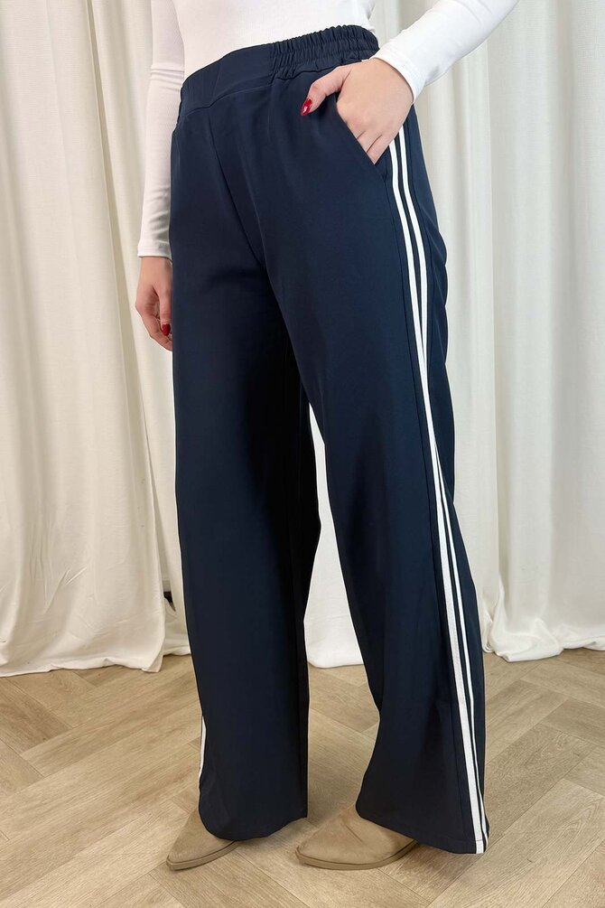 Pantalon Streep Zijkant - Navy