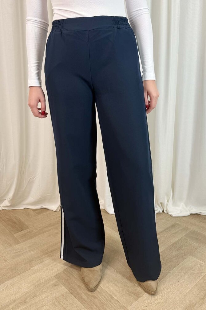 Pantalon Streep Zijkant - Navy