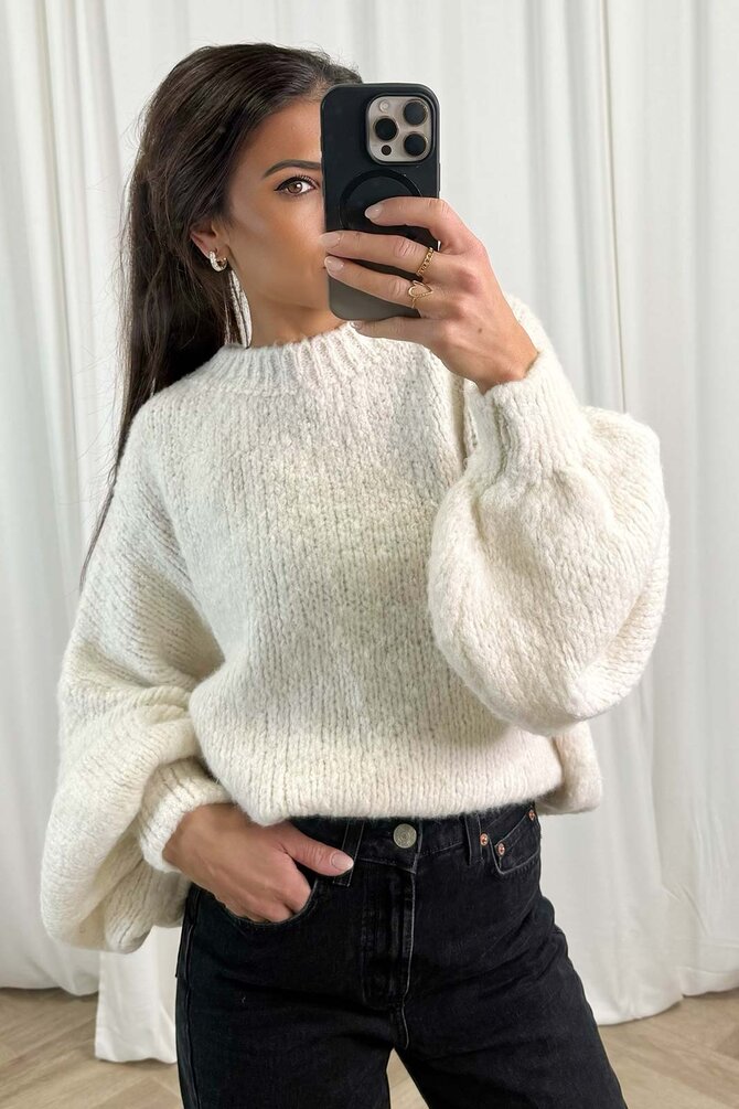 Gebreide Knit Benthe - Crème