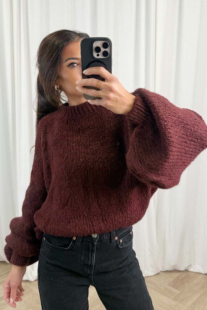 Gebreide Knit Benthe - Bordeaux
