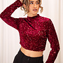 Glitter Top Reina - Rood