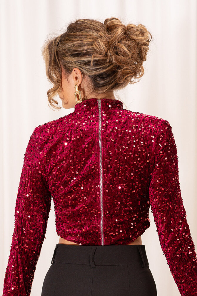 Glitter Top Reina - Rood