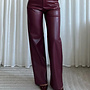 PU Rechte Broek - Bordeaux