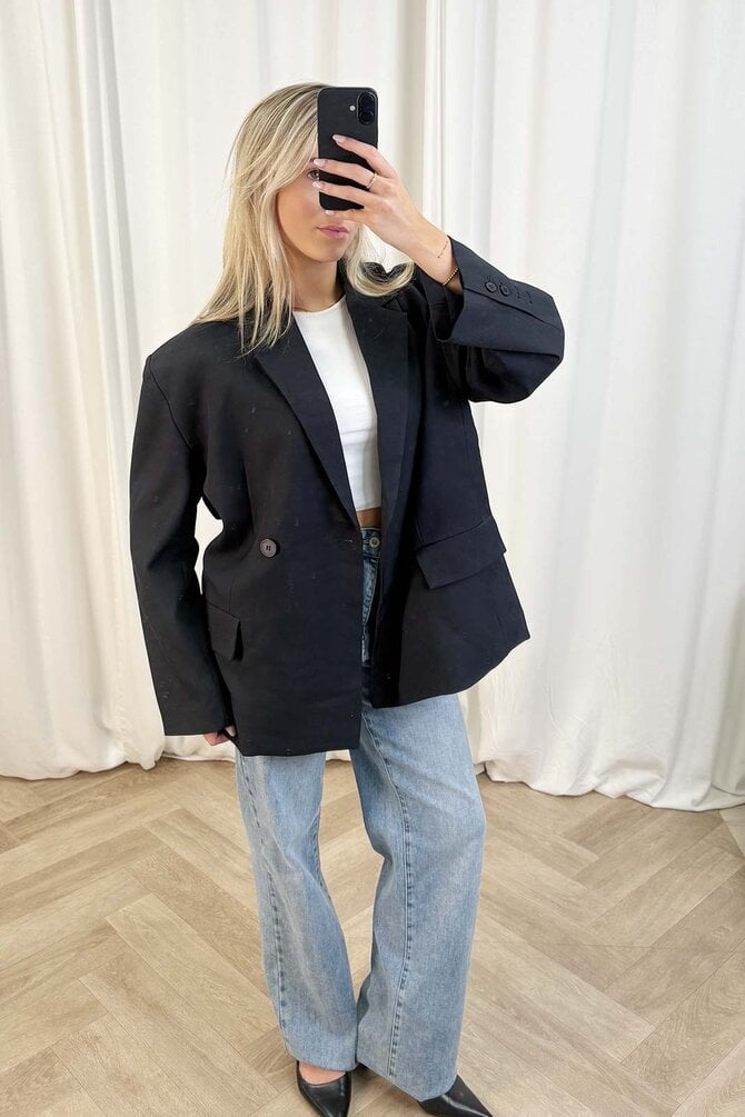 Blazer Asymmetrische sluiting - Navy