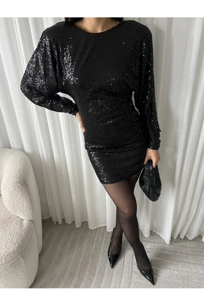 Sequin Jurk Marly - Zwart