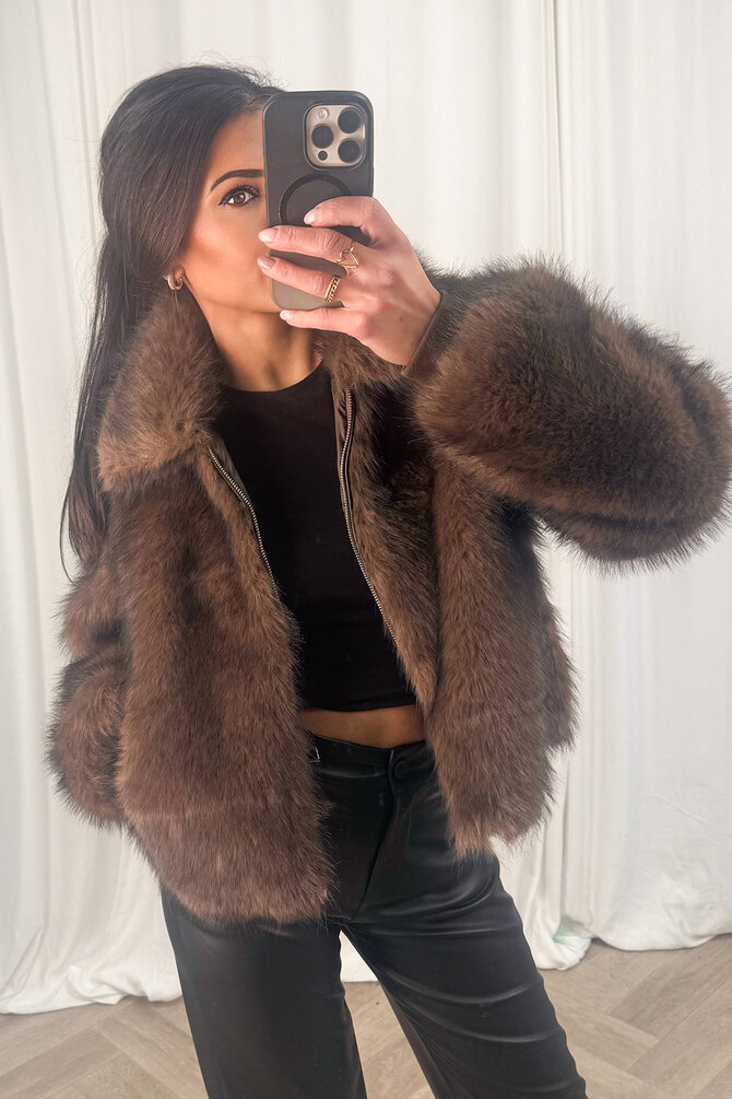 Fluffy Jacket - Bruin