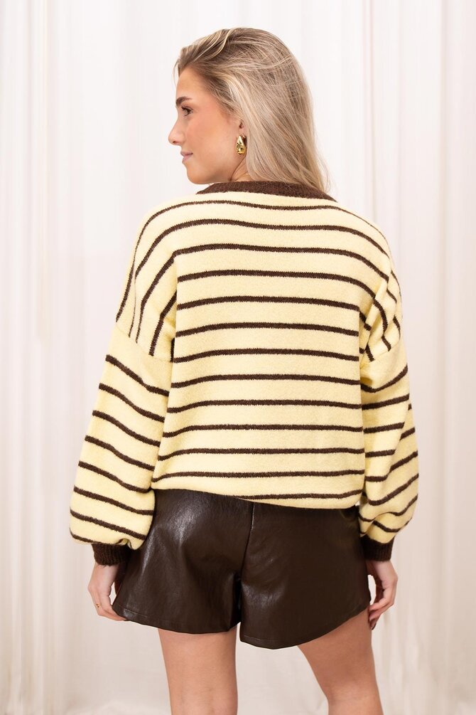 Gestreepte Trui Anna - Geel