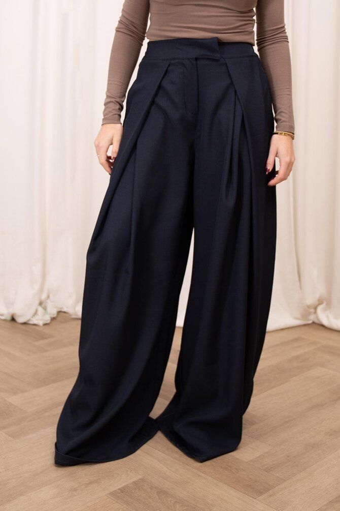 Plooien Pantalon - Navy