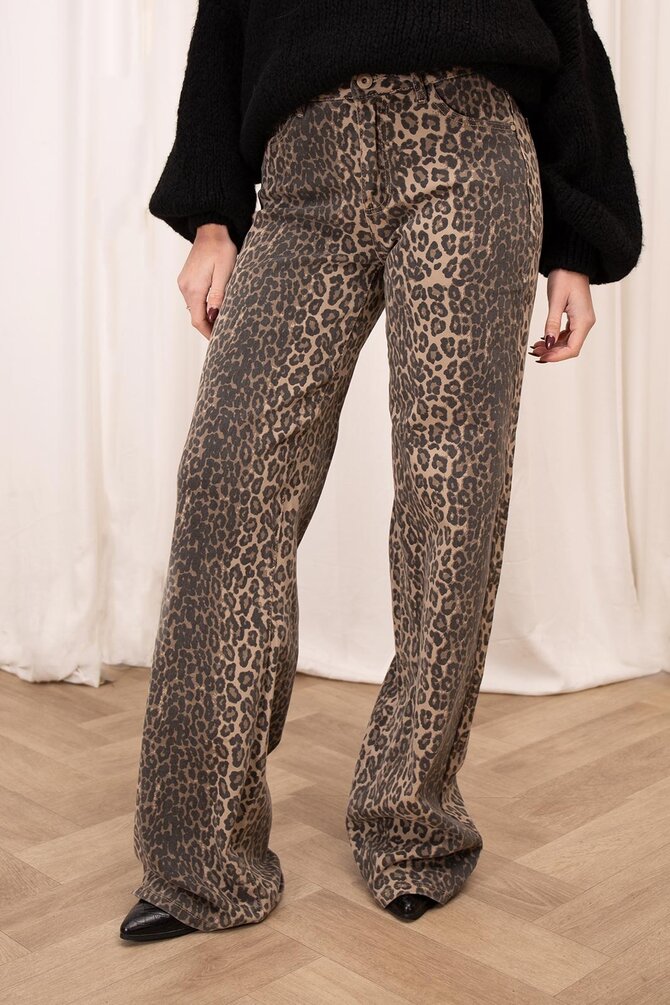 Straight Jeans Luipaard