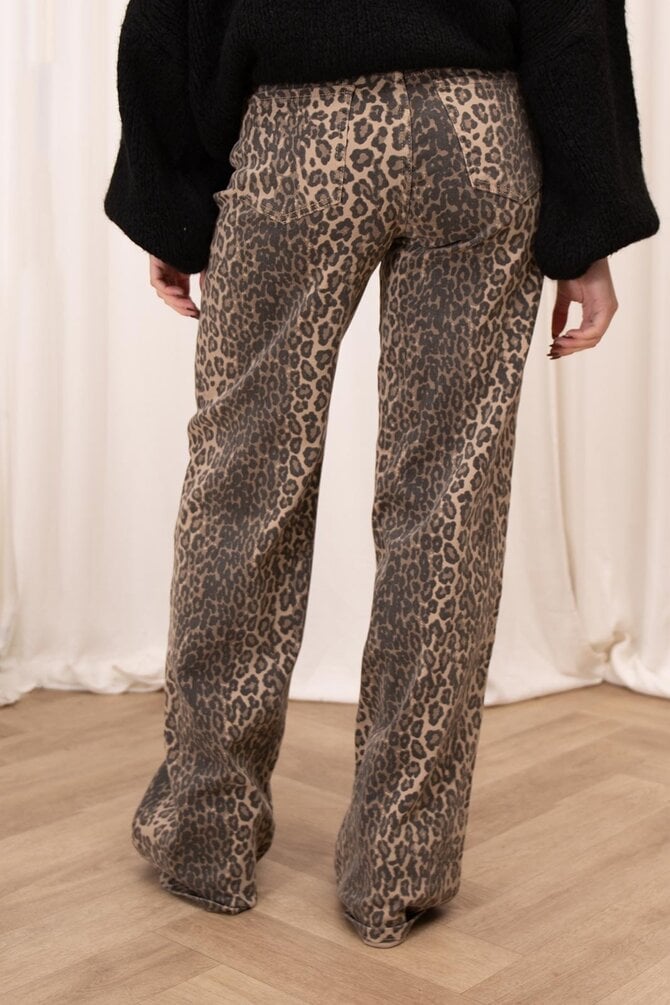 Straight Jeans Luipaard