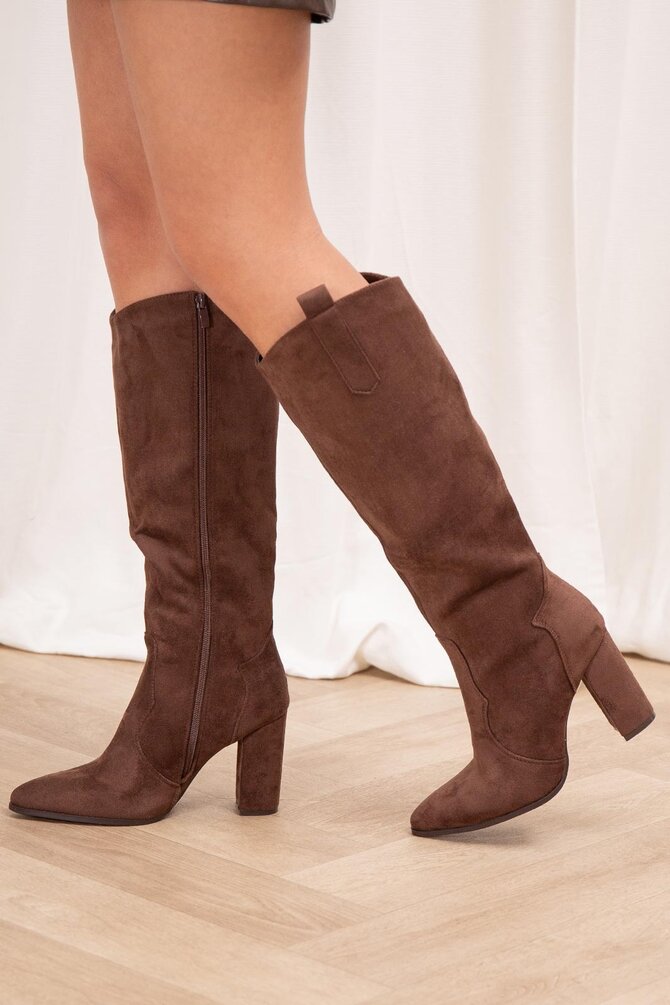 Hoge Laarzen Kimberly - Bruin Suède