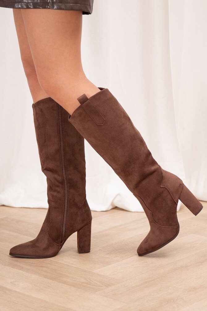 Hoge Laarzen Kimberly - Bruin Suède