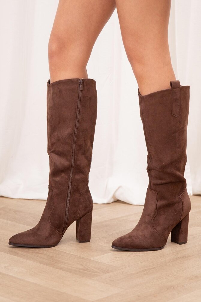 Hoge Laarzen Kimberly - Bruin Suède