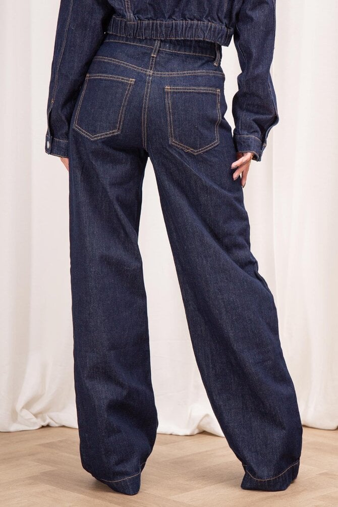 Cross Over Wide Leg Jeans