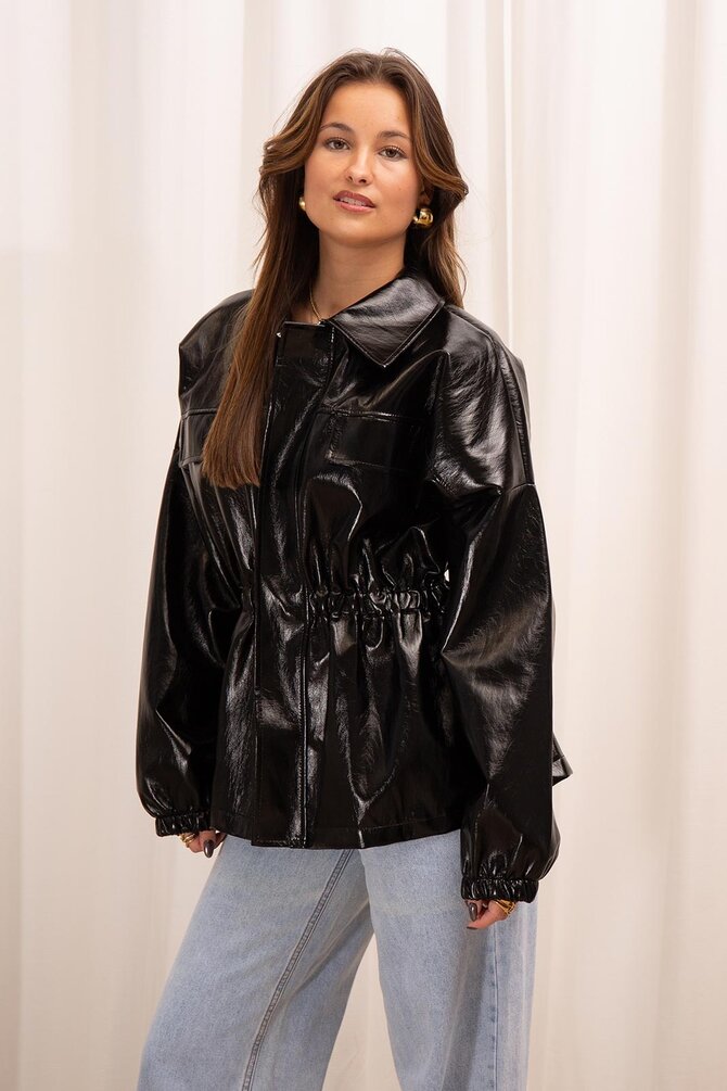 PU Jas Soraya - Zwart
