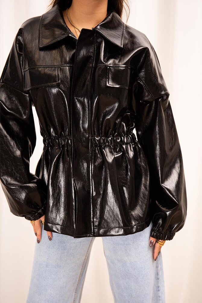 PU Jas Soraya - Zwart