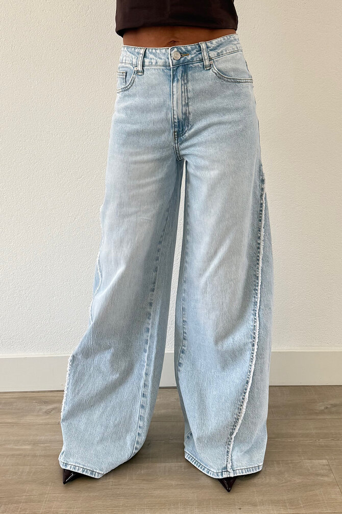 Extra Wide Leg Jeans - Blauw