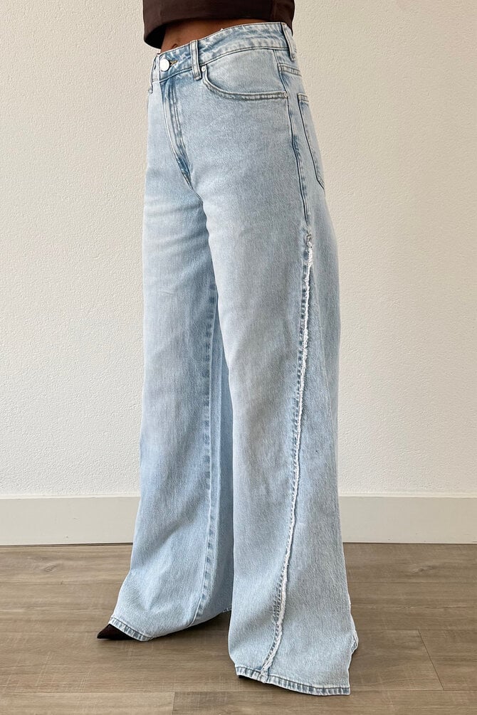 Extra Wide Leg Jeans - Blauw