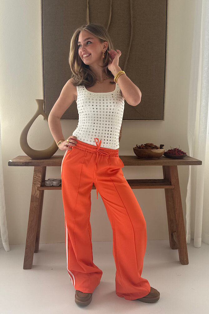 Gestreepte Broek - Oranje