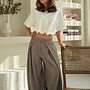 Wide Leg Pantalon - Taupe