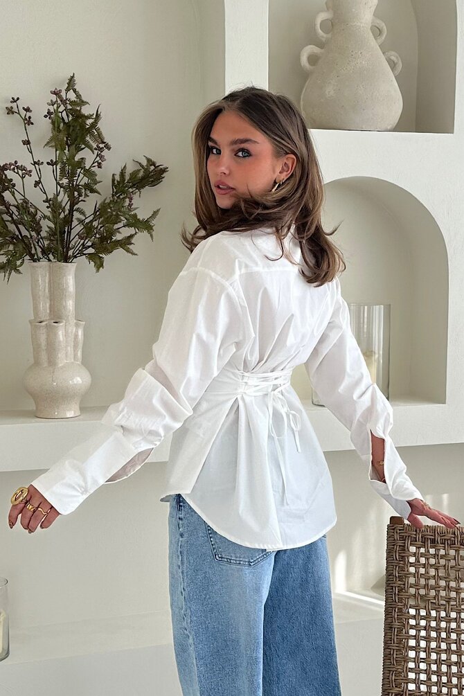 Getailleerde Blouse Ronja - Wit