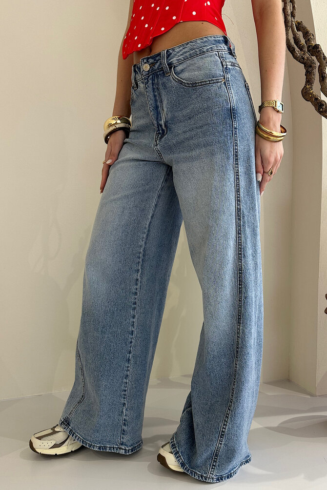 Wijde Jeans Maud - Blauw