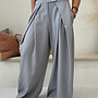 Wide Leg Pantalon - Grijs