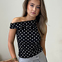 Polka Top - Zwart