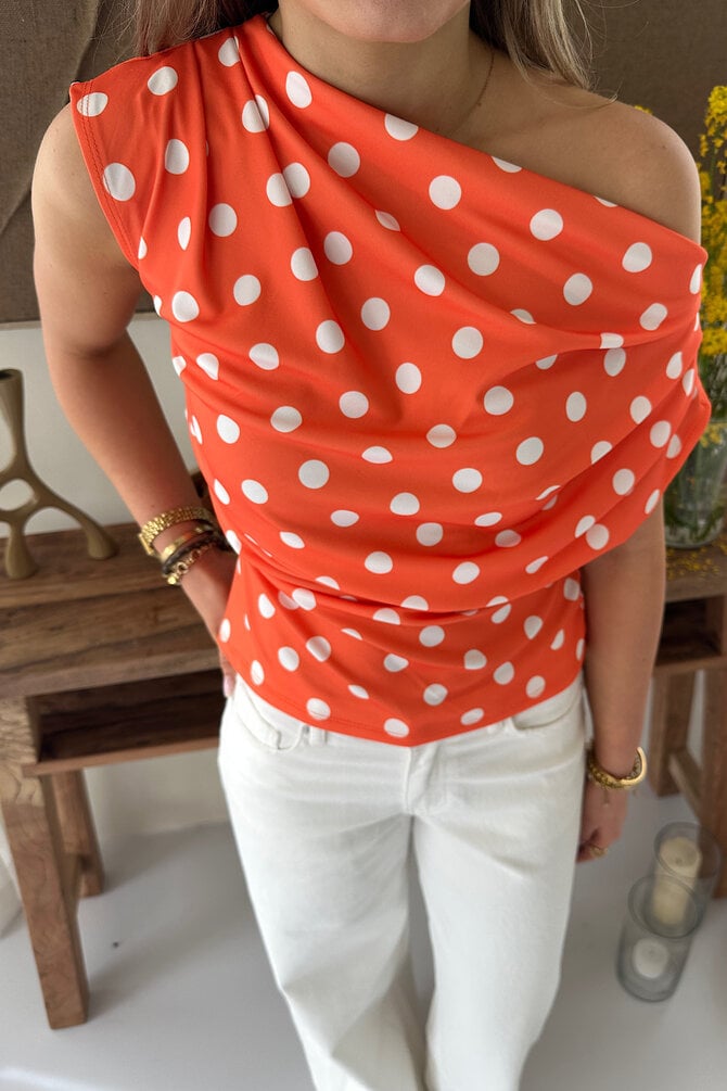 Polka Dots Top - Oranje