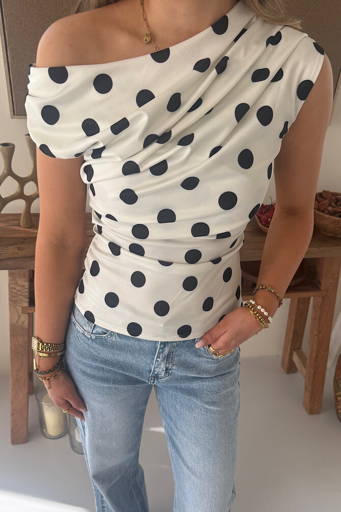 Polka Dots Top Malou - Wit