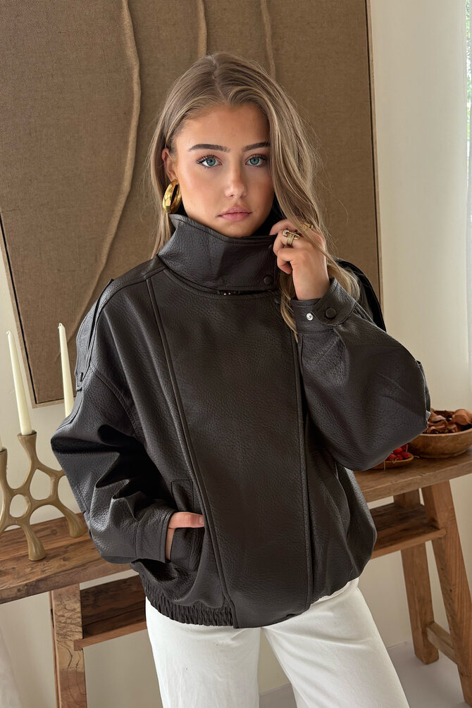 PU Jacket Hannah - Bruin