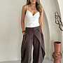 Balloon Pantalon Dubbele Knoop - Bruin