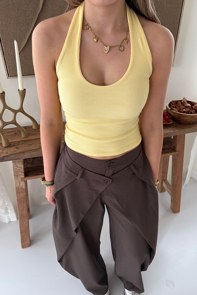 Basic Halter Top - Geel